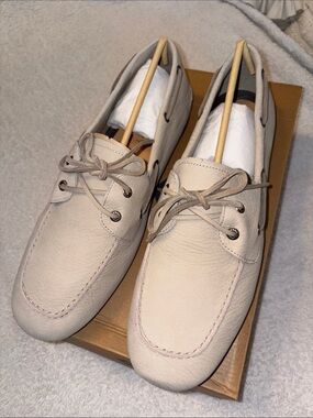 Sperry Men's Slim Boat Beige Leather Shoes